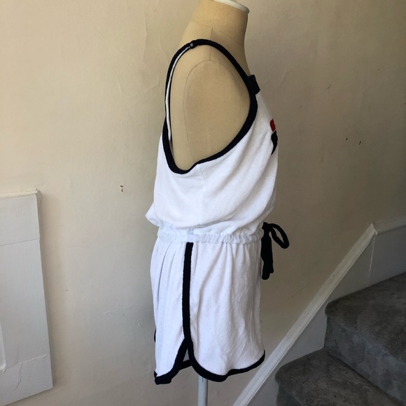 SOLDFila Spellout Terry Cloth Criss Cross Back Rom - Picture 4 of 8